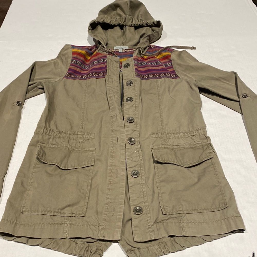 Bohemian 100% cotton button front lite weight jacket size X small
